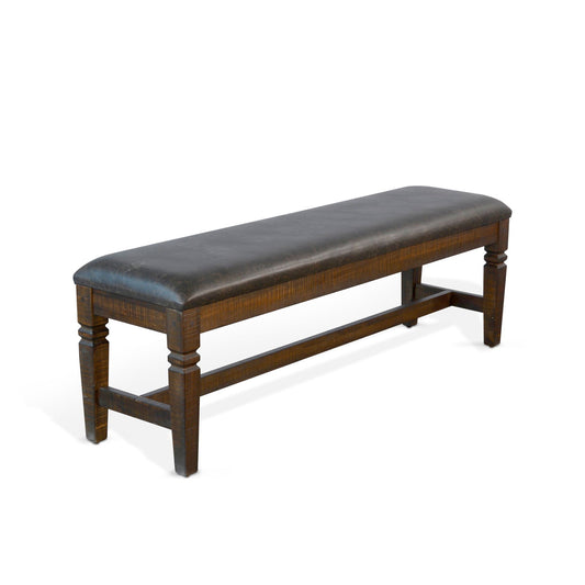 Sunny Designs Homestead - Bench, Cushion Seat - Tobacco Leaf - 1640TL2