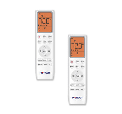 Pioneer Dual Split 18000 BTU 1.5-Ton Quantum Ultra Wi-Fi 24 SEER2 Energy-Star Multi (2) Zone Wall Mount Air Conditioner Heat Pump 230-Volt - WYT020GLSI24M2-9W-9W