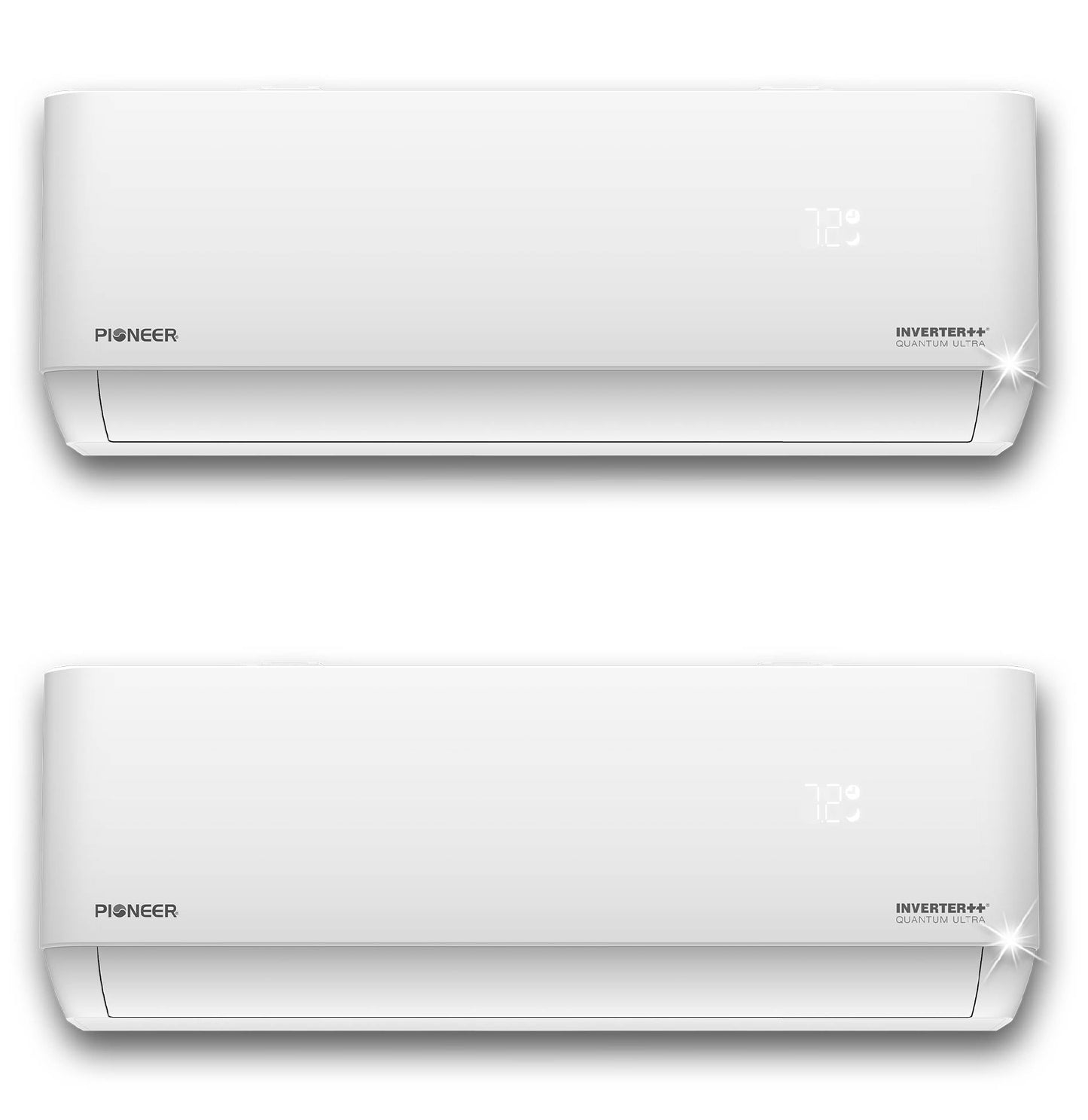 Pioneer Dual Split 24000 BTU 2-Ton Quantum Ultra Wi-Fi 24 SEER2 Energy-Star Multi (2) Zone Wall Mount Air Conditioner Heat Pump 230-Volt - WYT030GLSI24M3-12W-12W