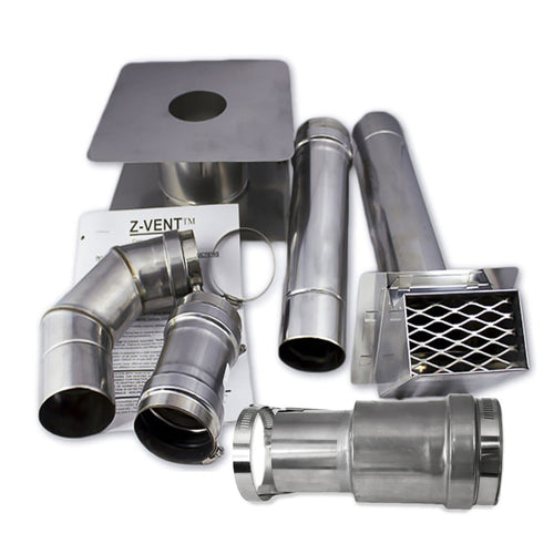 Eccotemp 3" Stainless Steel Horizontal Vent Kit with 2.5 in Adapter - 1779686052177_313