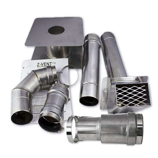 Eccotemp 3" Stainless Steel Horizontal Vent Kit with 2.5 in Adapter - 1779686052177_313