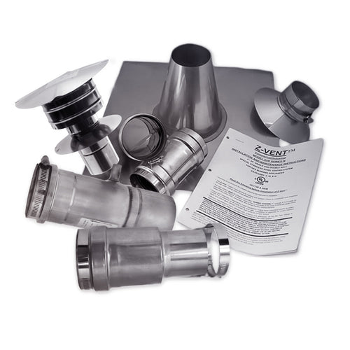Eccotemp 3" Stainless Steel Vertical Vent Kit with 2.5" Adapter - 1779610954851_554