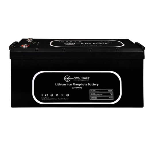 Aims Power Lithium Battery 300Ah 3.84 kW with Wake Up, Heater & BT Monitoring 12V LiFePO4 - LFP12V300A