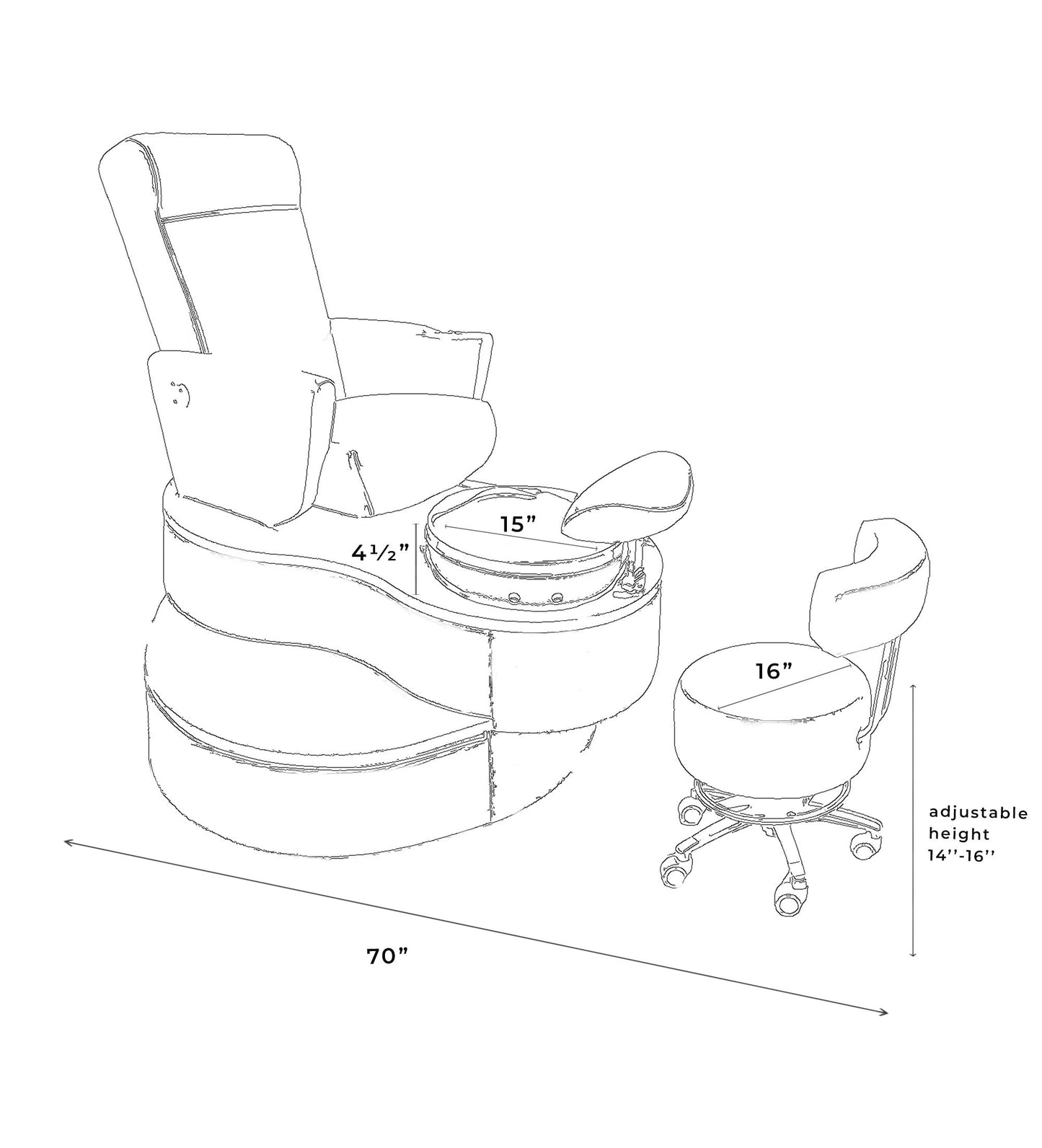 Advantage Pedicure Chair  | Jet Pedi Spa Belava