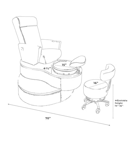 Advantage Pedicure Chair  | Jet Pedi Spa Belava