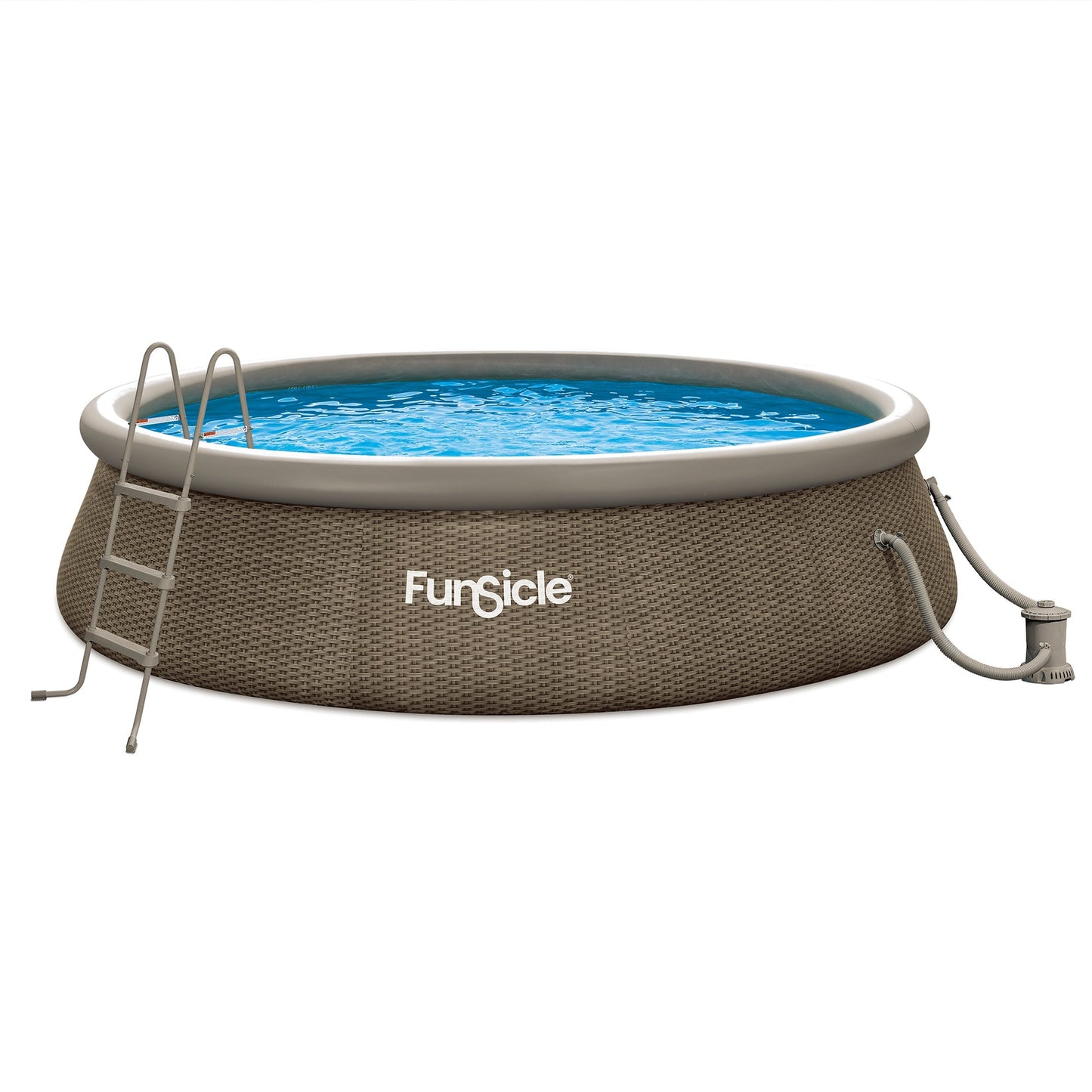Marcy Funsicle 14' x 36" QuickSet Ring Top Above Ground Swimming Pool, Basketweave - 308885