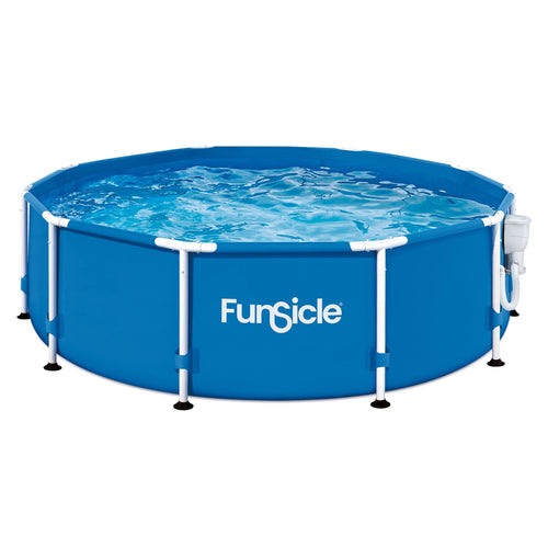 Marcy Funsicle 10' x 30" Outdoor Activity Round Frame Above Ground Swimming Pool Set - 308887