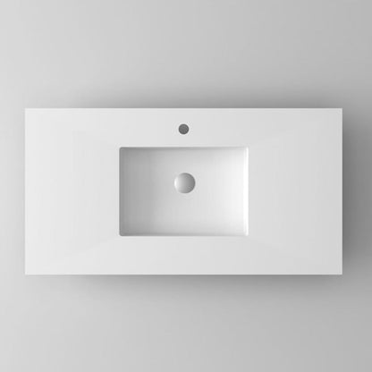 Laviva VIVA Stone Matte White Countertop - 313SQ1HSS-24-MW