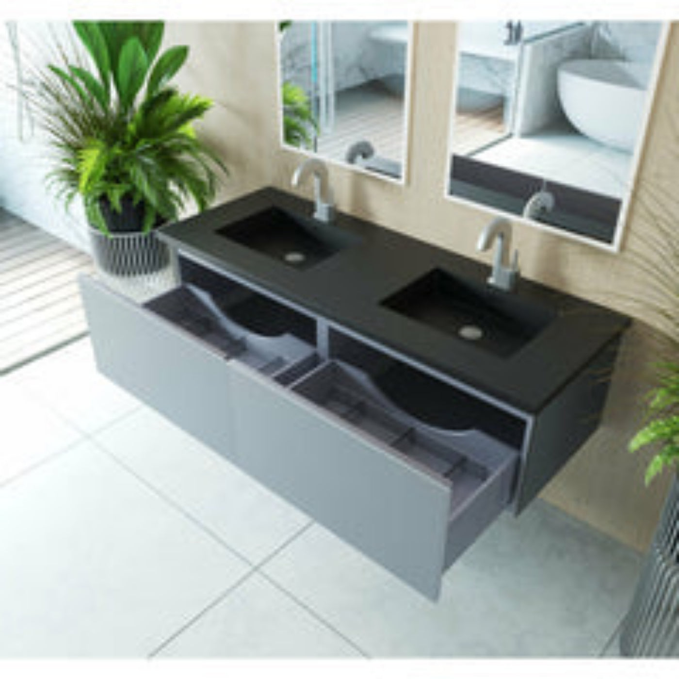 Laviva Vitri 66" Vanity - 313VTR-66CW,