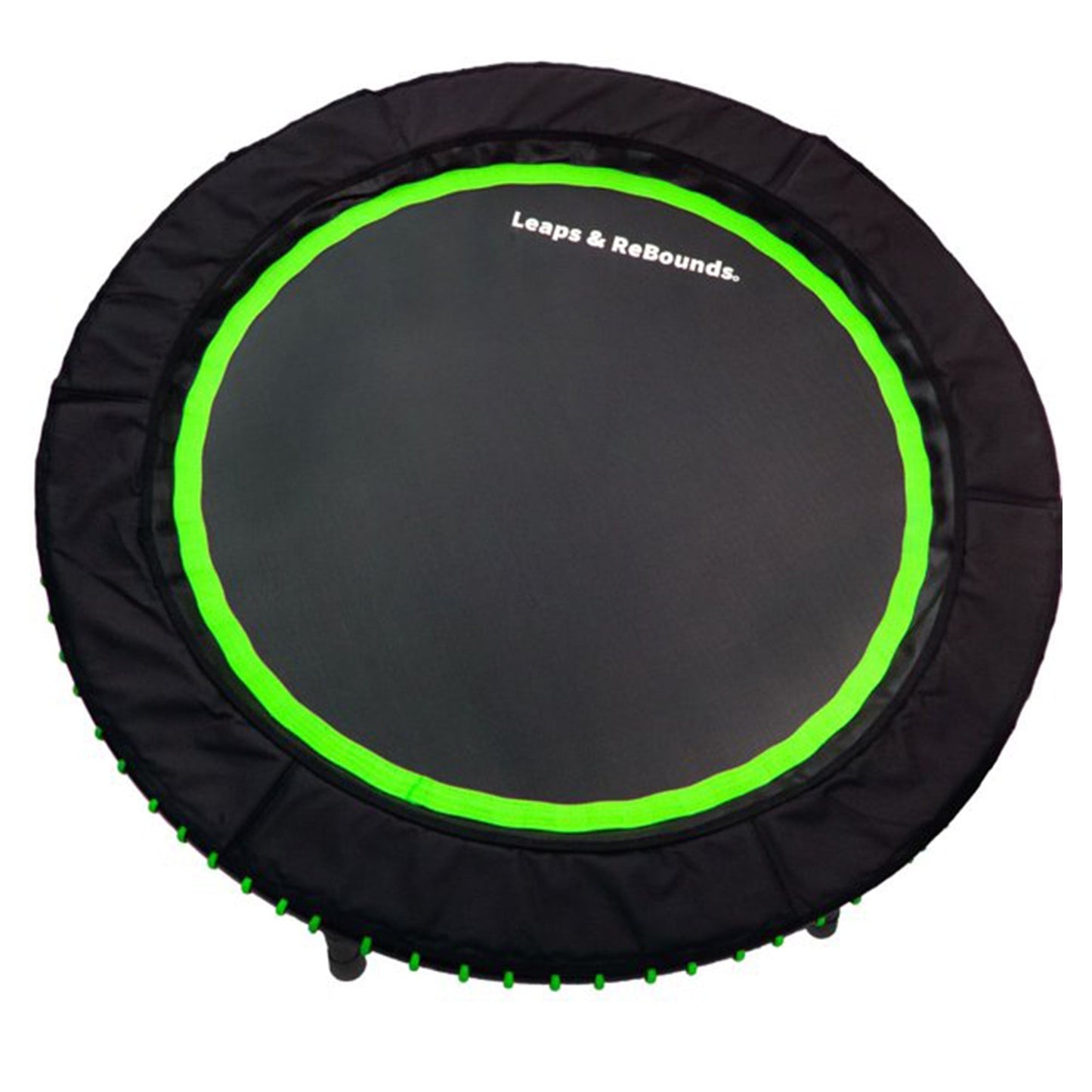 LEAPS & REBOUNDS 48" Adjustable Stability Bar with 48" Fitness Trampoline, Green - 318053