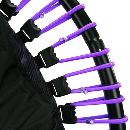LEAPS & REBOUNDS 48" Adjustable Stability Bar w/ 48" Fitness Trampoline, Purple - 318054