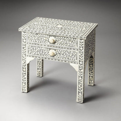 Butler Specialty Company Vivienne Bone Inlay Side Table, Gray - 3215070