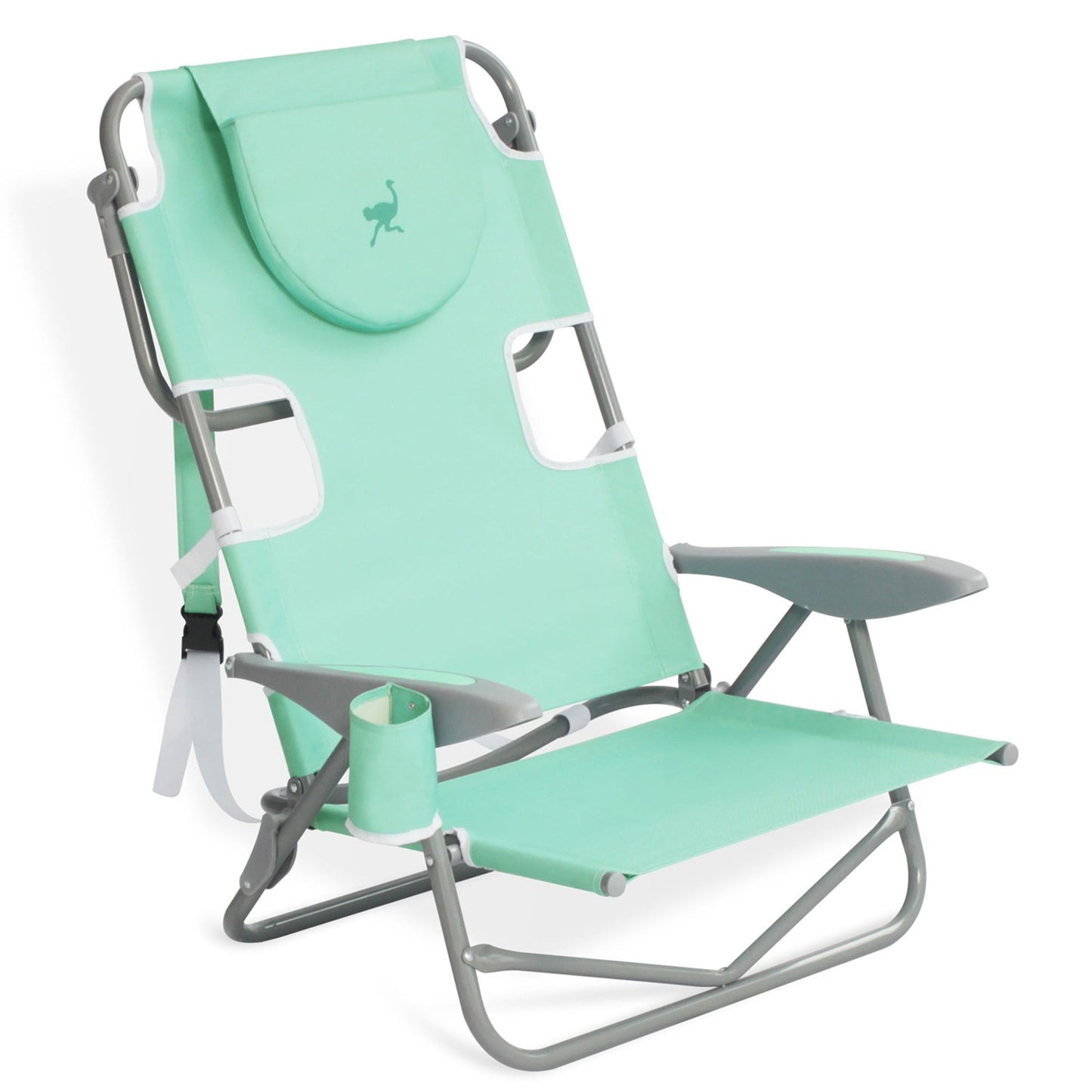 Disc-O-Bed On Your Back Folding Reclining Outdoor Camping Lawn Chair, Teal (4 Pack) - 323212