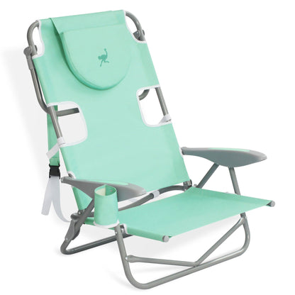 Disc-O-Bed On Your Back Folding Reclining Outdoor Camping Lawn Chair, Teal (4 Pack) - 323212
