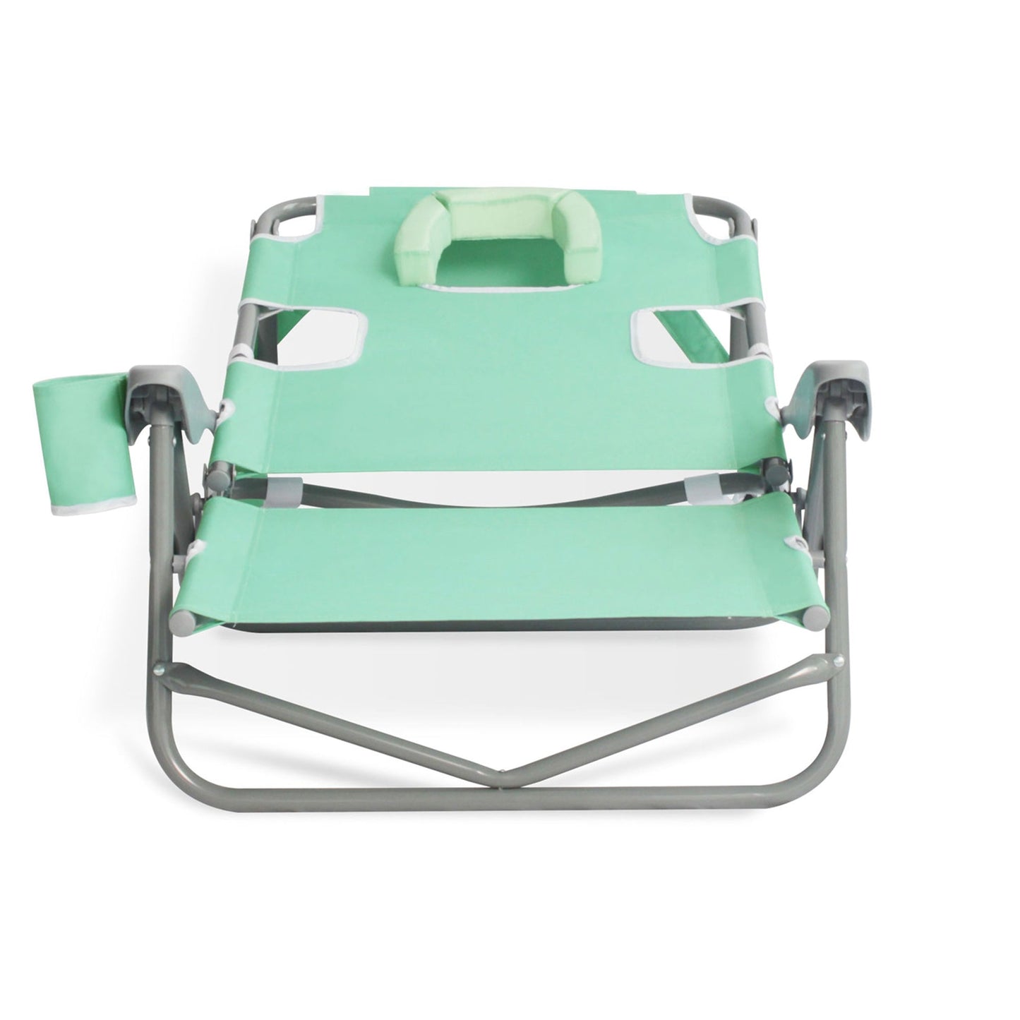 Disc-O-Bed On Your Back Folding Reclining Outdoor Camping Lawn Chair, Teal (4 Pack) - 323212