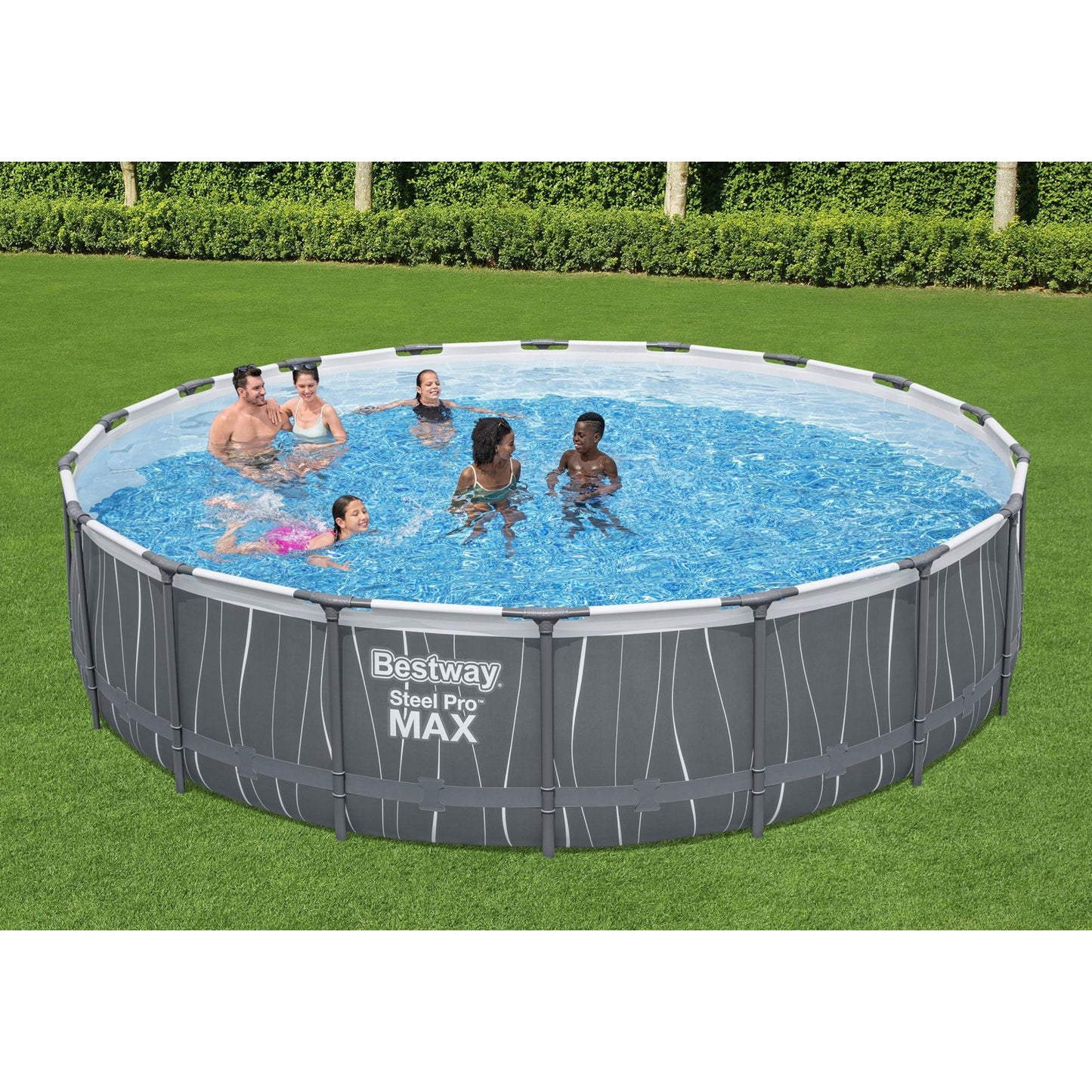 Summer Waves Bestway Steel Pro MAX 18' x 48" Round Above Ground Pool Set w/LED Light & Remote - 324015