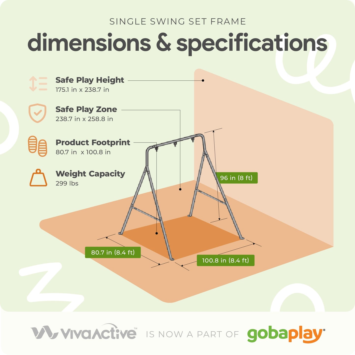 gobaplay Outdoor Swing Set Frame & gobaplay Round Swing & gobaplay Hanging Tent - 416132