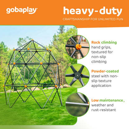 gobaplay SummitPro Climbing Dome – 7.5ft Heavy Duty Kids Climber with Hand Grips - 326416