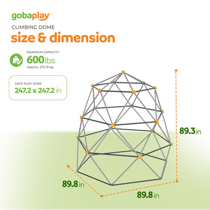 gobaplay SummitPro Climbing Dome – 7.5ft Heavy Duty Kids Climber with Hand Grips - 326416