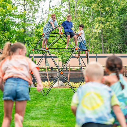 gobaplay Powder Coated Steel Geometric Climbing Dome with 3 Anchors  - 406865
