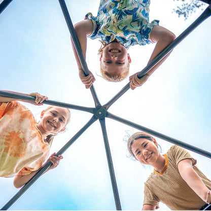 gobaplay Large Powder Coated Steel Geometric Climbing Dome with 3 Sleek Anchors (For Parts) - 407611