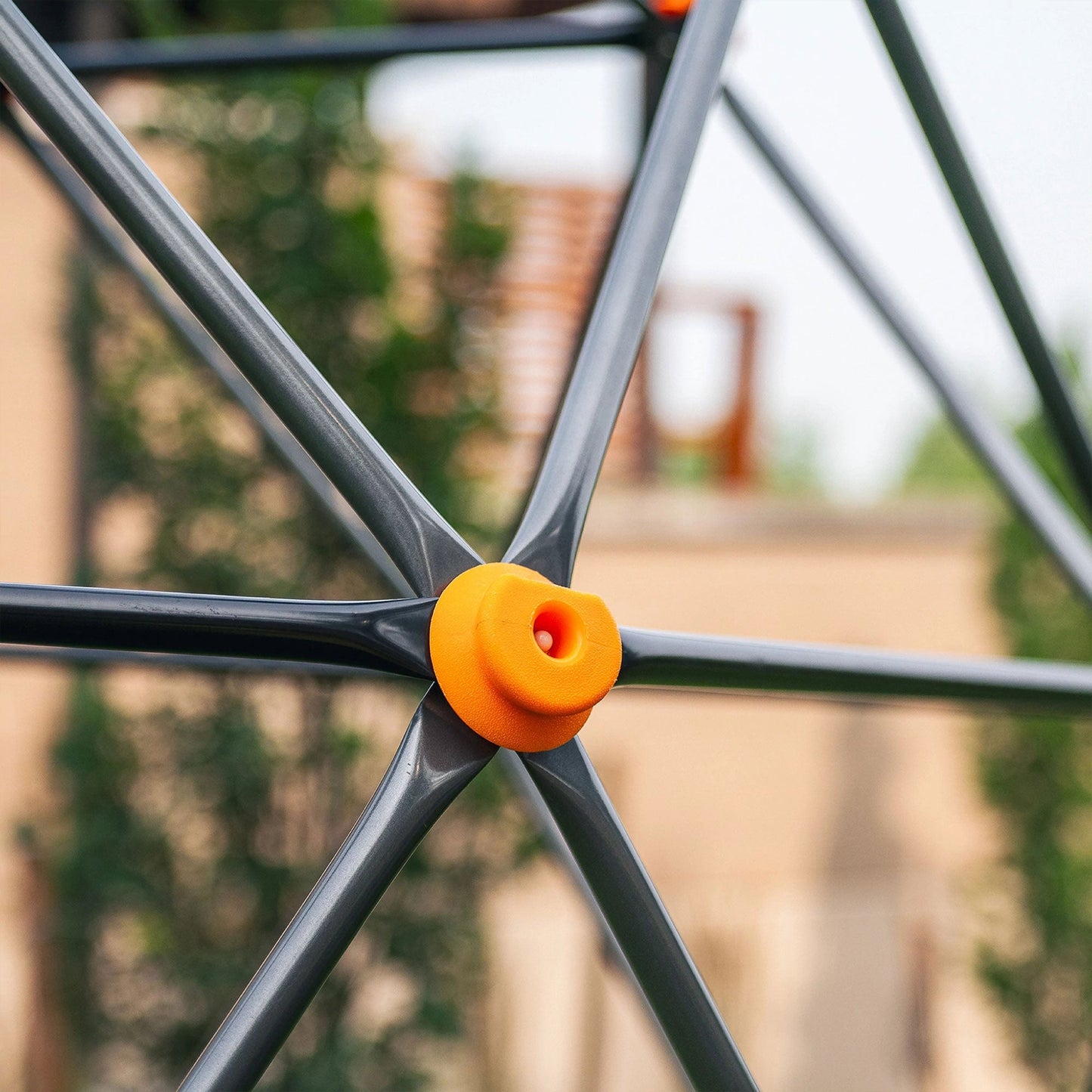gobaplay Large Powder Coated Steel Geometric Climbing Dome with 3 Sleek Anchors (For Parts) - 407611