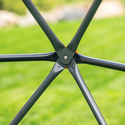 gobaplay Large Powder Coated Steel Geometric Climbing Dome with 3 Sleek Anchors (For Parts) - 407611