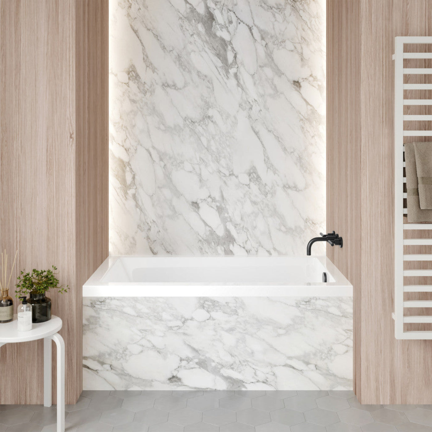 Swiss Madison Voltaire 54 x 30 Right Drain Soaking Alcove Bathtub in Glossy White - SM-AB563