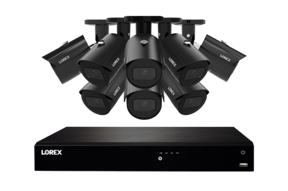 Lorex Fusion Series 4K 16 Camera Capable (Wired or Fusion Wi-Fi) 6TB Wired NVR System with A14 IP Bullet Cameras - N4K6-168BB