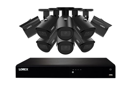 Lorex Fusion Series 4K 16 Camera Capable (Wired or Fusion Wi-Fi) 6TB Wired NVR System with A14 IP Bullet Cameras - N4K6-168BB