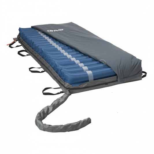 Drive Medical Med-Aire Plus 8" Alternating Pressure and Low Air Loss Mattress with 10" Defined Perimeter - DMM-14029DPMN