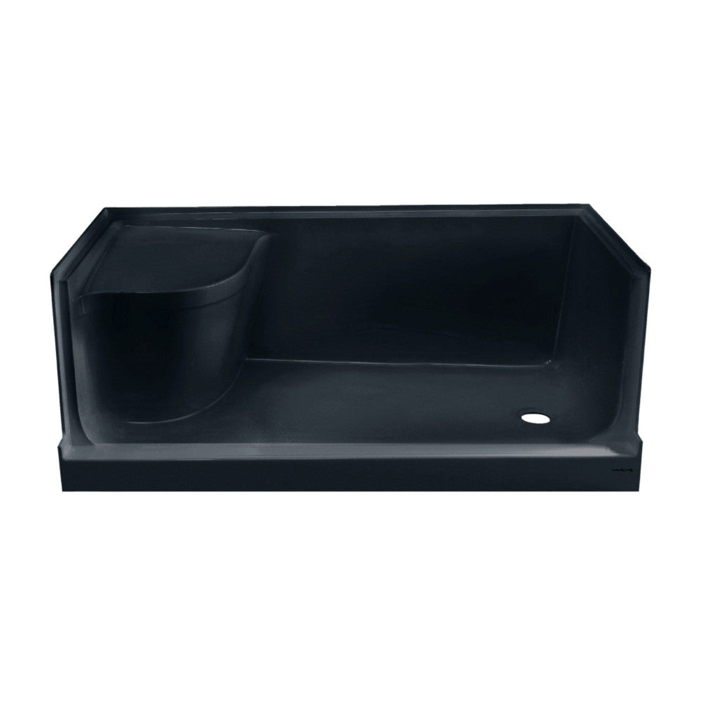 Swiss Madison Aquatique 60" x 32" Right Drain, Shower Base in Matte Black - SM-SB538MB