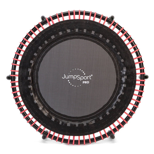 Disc-O-Bed JumpSport 350 PRO 39 Inch Fitness Trampoline with Pink EnduroLast Elastic Cords - 348951