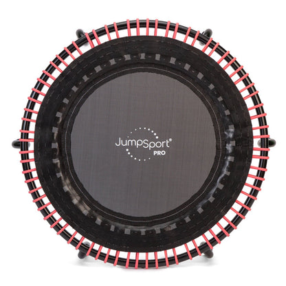 Disc-O-Bed JumpSport 350 PRO 39 Inch Fitness Trampoline with Pink EnduroLast Elastic Cords - 348951