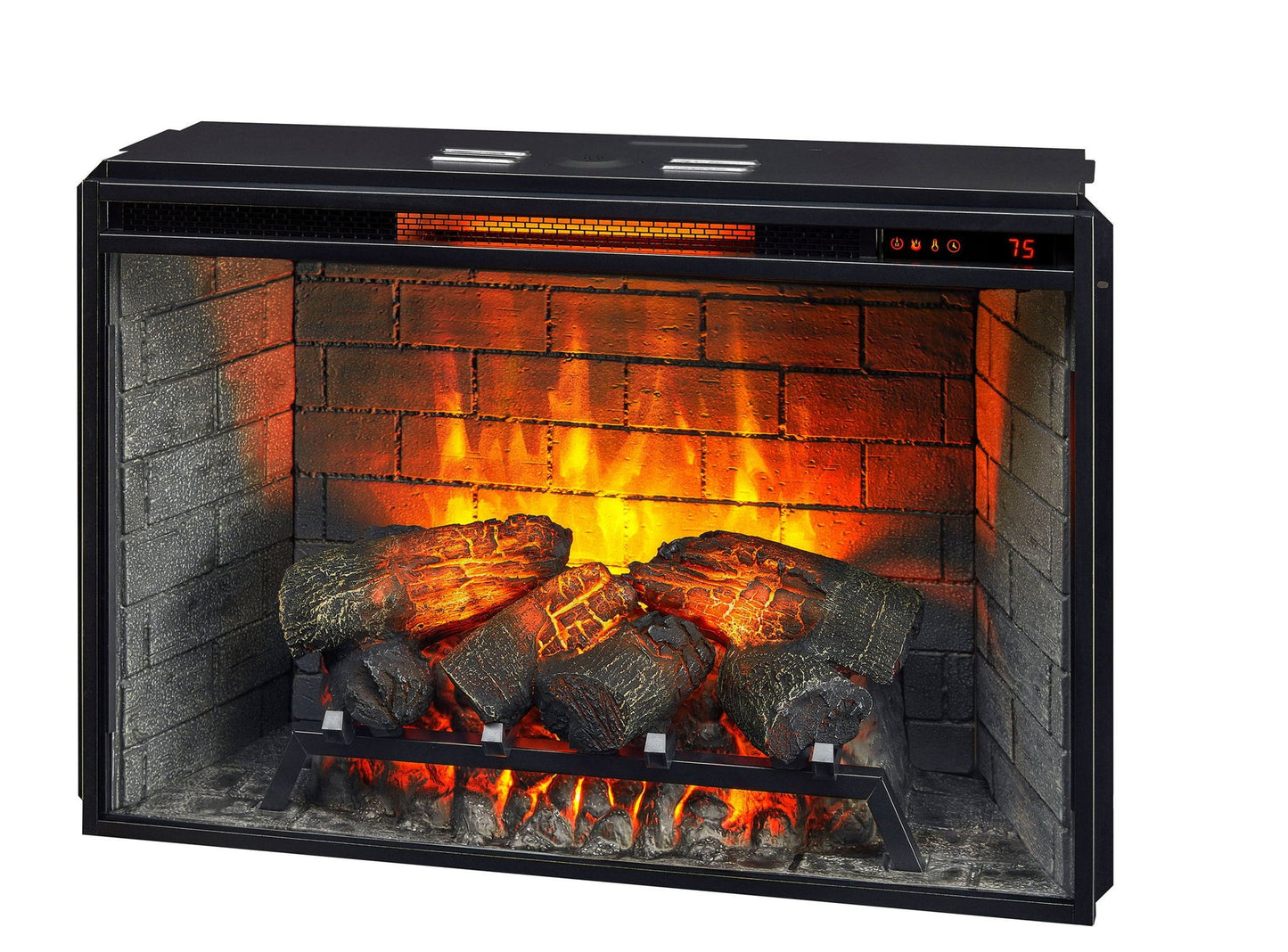 Sunny Designs 33" Wood Fireplace Insert - Black - 3648-FPI