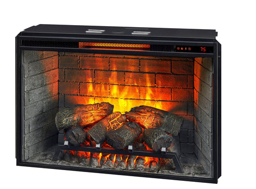 Sunny Designs 33" Wood Fireplace Insert - Black - 3648-FPI