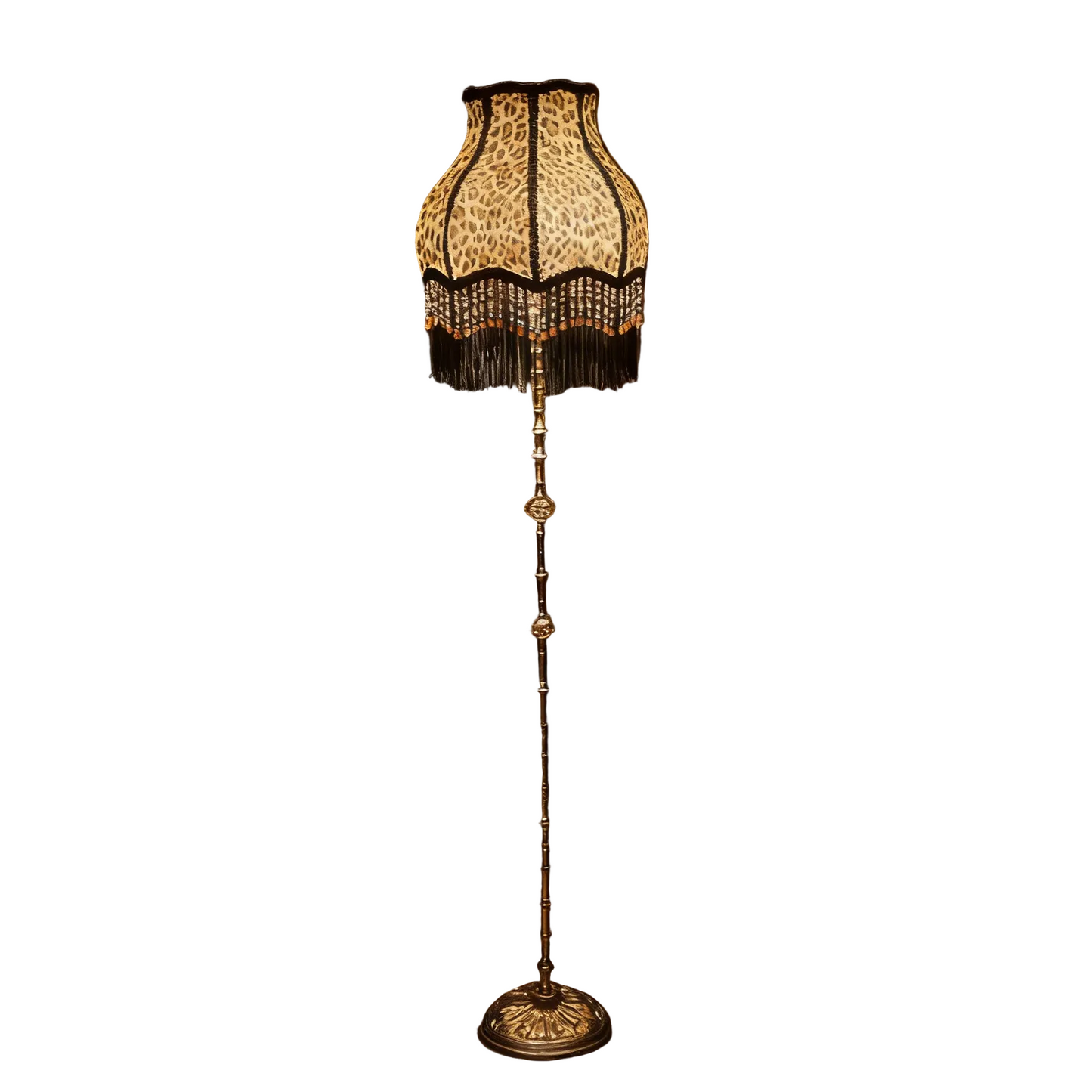 Kinnls Jones Handmade Leopard Print Floor Lamp