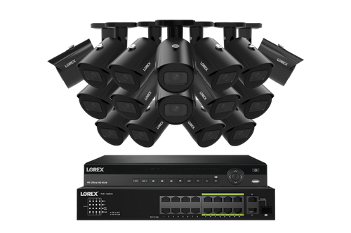 Lorex Elite Series 4K 32 Camera Capable 6TB Wired NVR System with A14 IP Bullet Cameras - NP4K6-3216BB