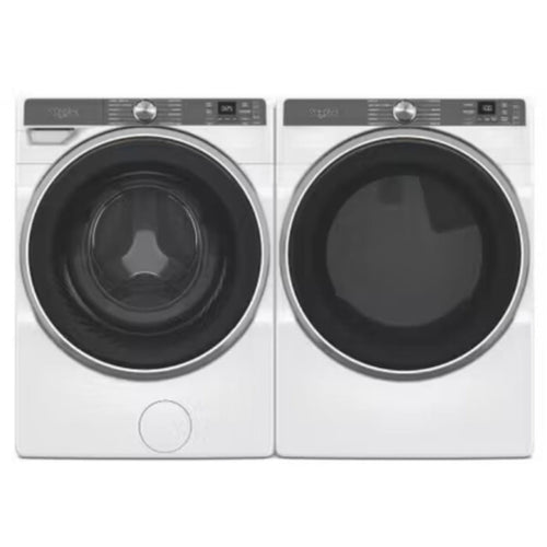 Whirlpool 5.0 cu ft Smart Front Load Washer & Whirlpool 27 Inch Smart Front Load Electric Dryer - WFW6720RW