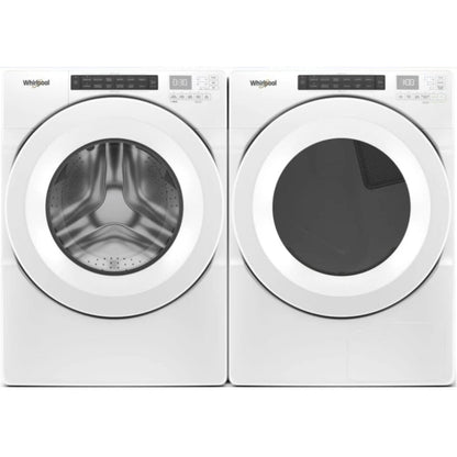 Whirlpool 5.0 cu ft Smart Front Load Washer & Whirlpool 27 Inch Smart Front Load Electric Dryer - WFW6720RW