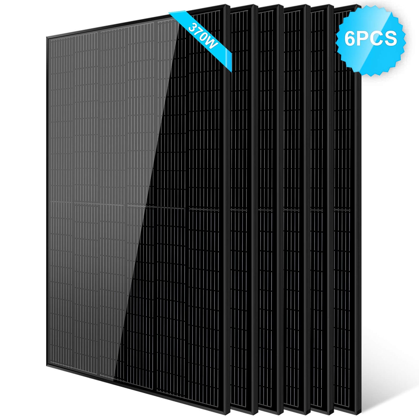 SunGold Power 370W Mono Black PERC Solar Panel UL 61730 - SG370WMx2