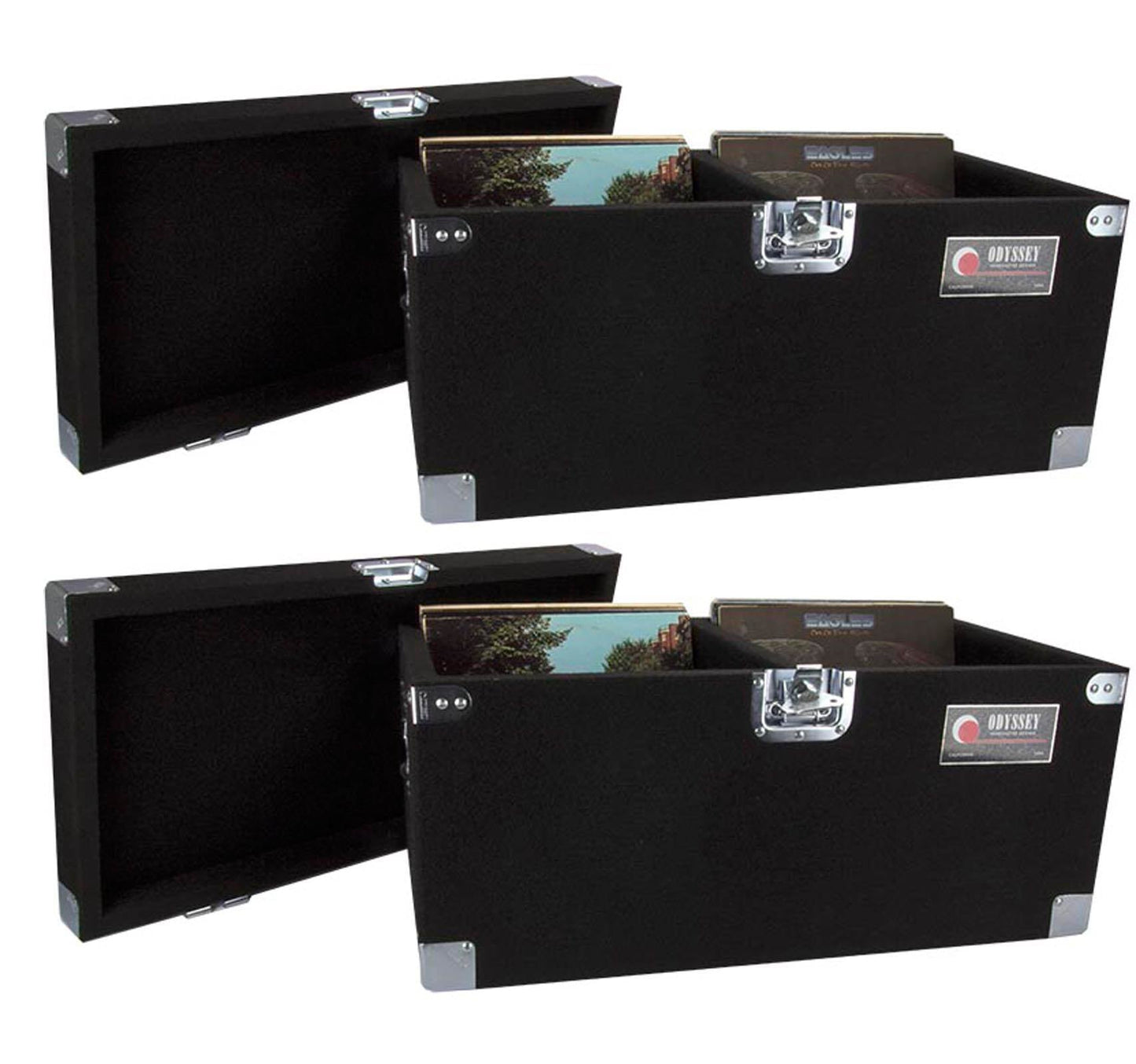 Odyssey CLP200P Carpeted Pro DJ Cases w/Detachable Lid - 400 LP Vinyl Records - 37464