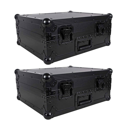 Odyssey FZ1200BL Technics 1200 Style Turntable Cases for Numark/Stanton Mixers - 37699