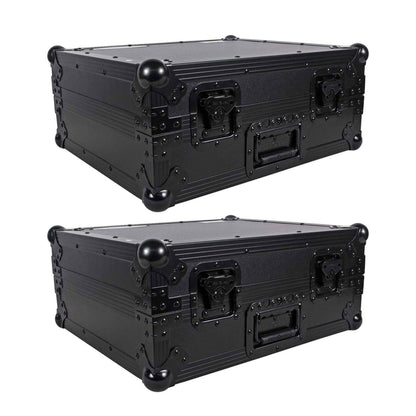 Odyssey FZ1200BL Technics 1200 Style Turntable Cases for Numark/Stanton Mixers - 37699