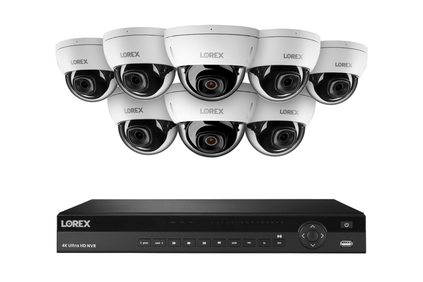 Lorex Elite Series 4K 16 Camera Capable 4TB Wired NVR System with 4MP (2K) A4 IP Dome Cameras - N2K4-168WD-A4