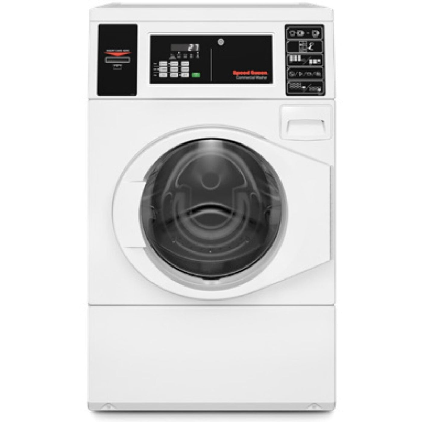SPEED QUEEN SFNNYASP118TW01 27 Inch Commercial Washer 3.42 cu ft, 1200 RPM, Quantum Gold Pro, Balancing Tech, Rugged Suspension, Energy Star, Non-Residential - SFNNYASP118TW01