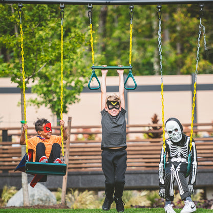 gobaplay Outdoor Frame Playground Equipment w/ 8' Extension & 39" Swing w/ Tent - 436276