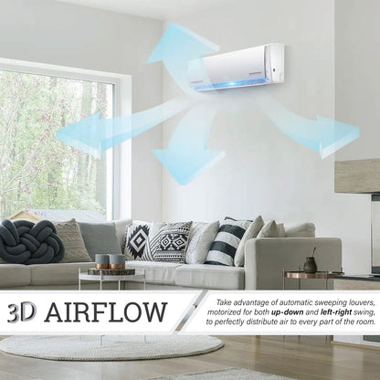 Pioneer Diamante Pro Series 36,000 BTU 19 SEER2 Ductless Mini-Split Air Conditioner Inverter+ Heat Pump Full Set 230V  with 16 Ft. Kit - WYT036GLFI19RL