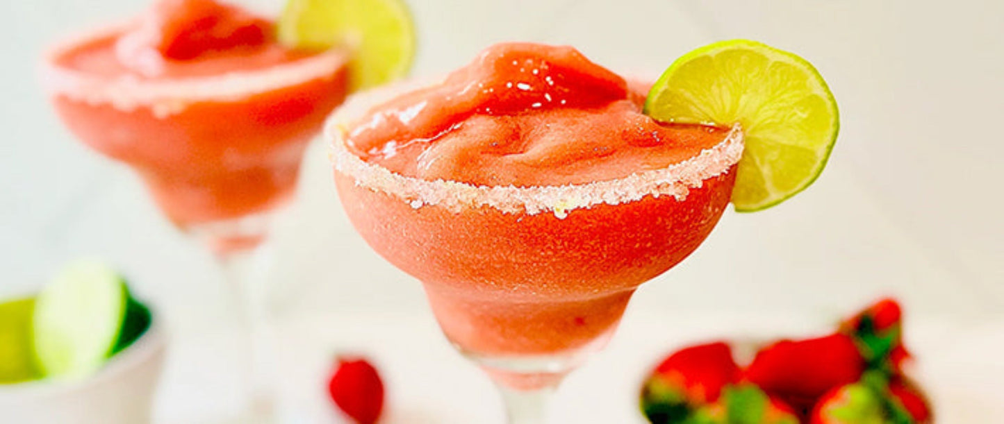 Frozen Strawberry Basil Margaritas