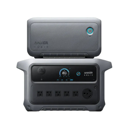 Aurora Generators SOLIX C2000 Gen2 Portable Power Station + Anker SOLIX BP2000 Expansion Battery Gen 2 - B17831A1